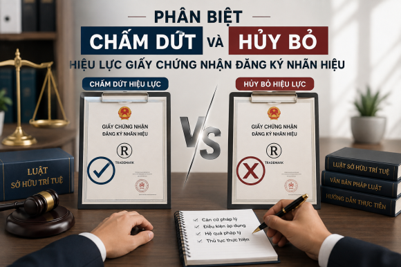PHÂN BIỆT CHẤM DỨT VÀ HỦY BỎ HIỆU LỰC VĂN BẰNG BẢO HỘ NHÃN HIỆU