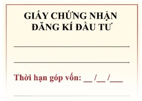 cấp giấy chứng nhận đăng ký đầu tư